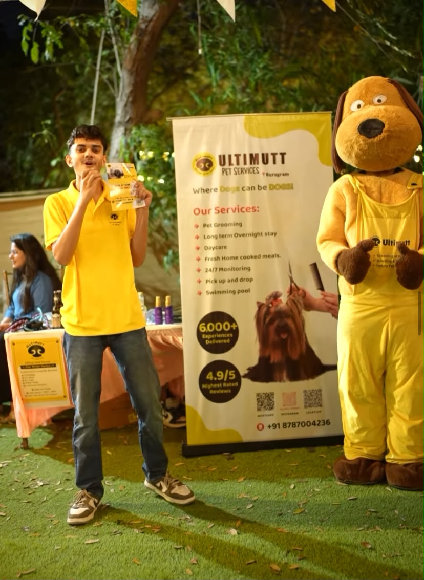 Ultimutt mascot and team at a live on-ground brand activation